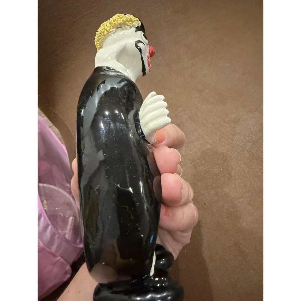 Vintage Ceramic Clown Trinket Dish Catchall Jewelry Holder Mid Century 7